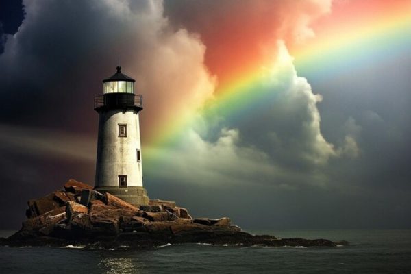 rainbow lighthouse